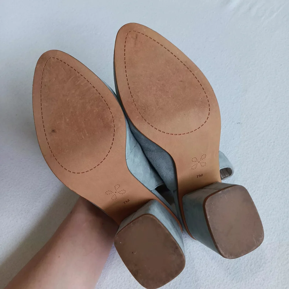 Caslon Sz 7M Light Blue Slingback Suede Heels (See Photos For Small Flaws)